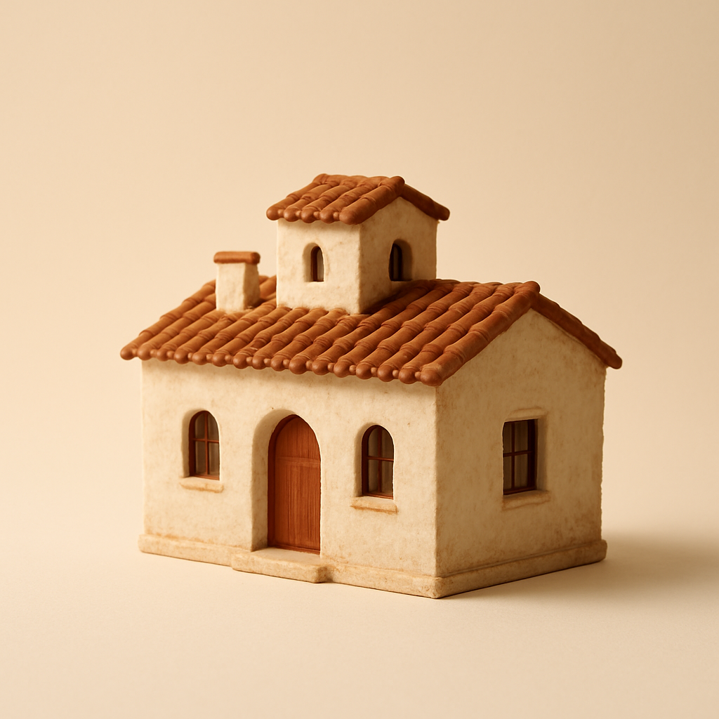 Handcrafted replica of a Spanish Revival